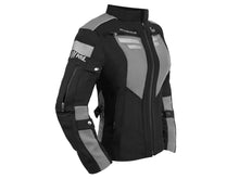 Cargar imagen en el visor de la galería, Chamarra motociclista mujer impermeable protectores WKL Gris
