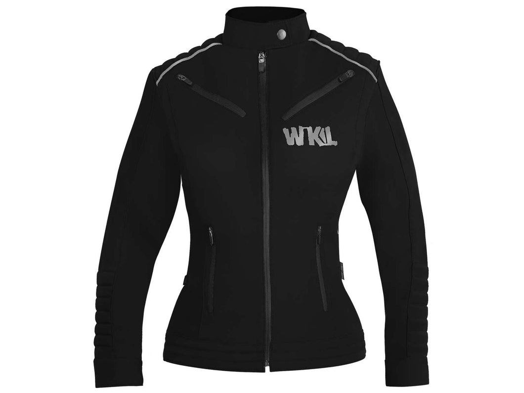 Chamarra motociclista mujer impermeable protectores WKL 82 N