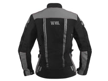 Cargar imagen en el visor de la galería, Chamarra motociclista mujer impermeable protectores WKL Gris
