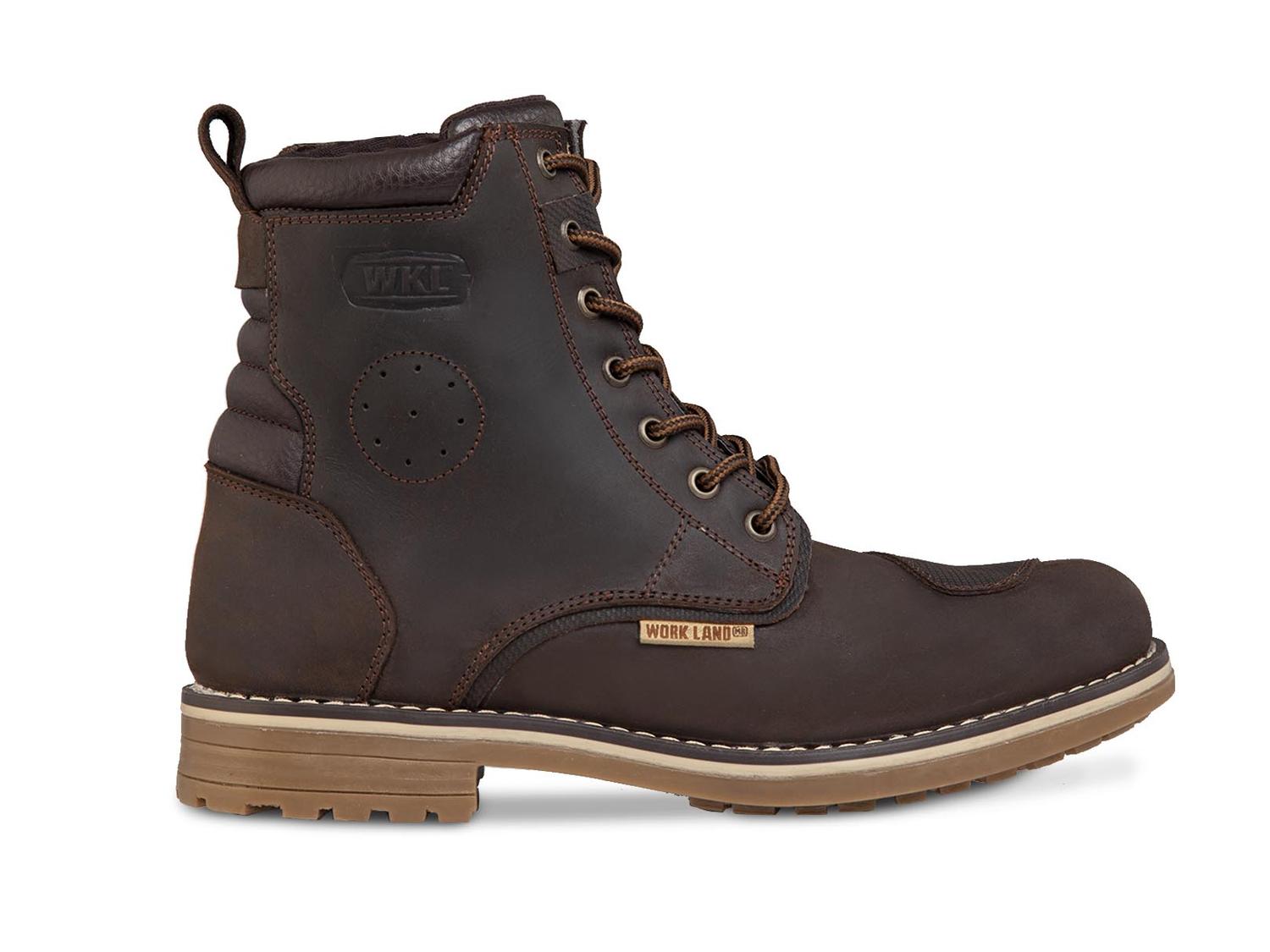 Bota hombre Moto Botin Trabajo biker WORKLAND 89738 Chocolate