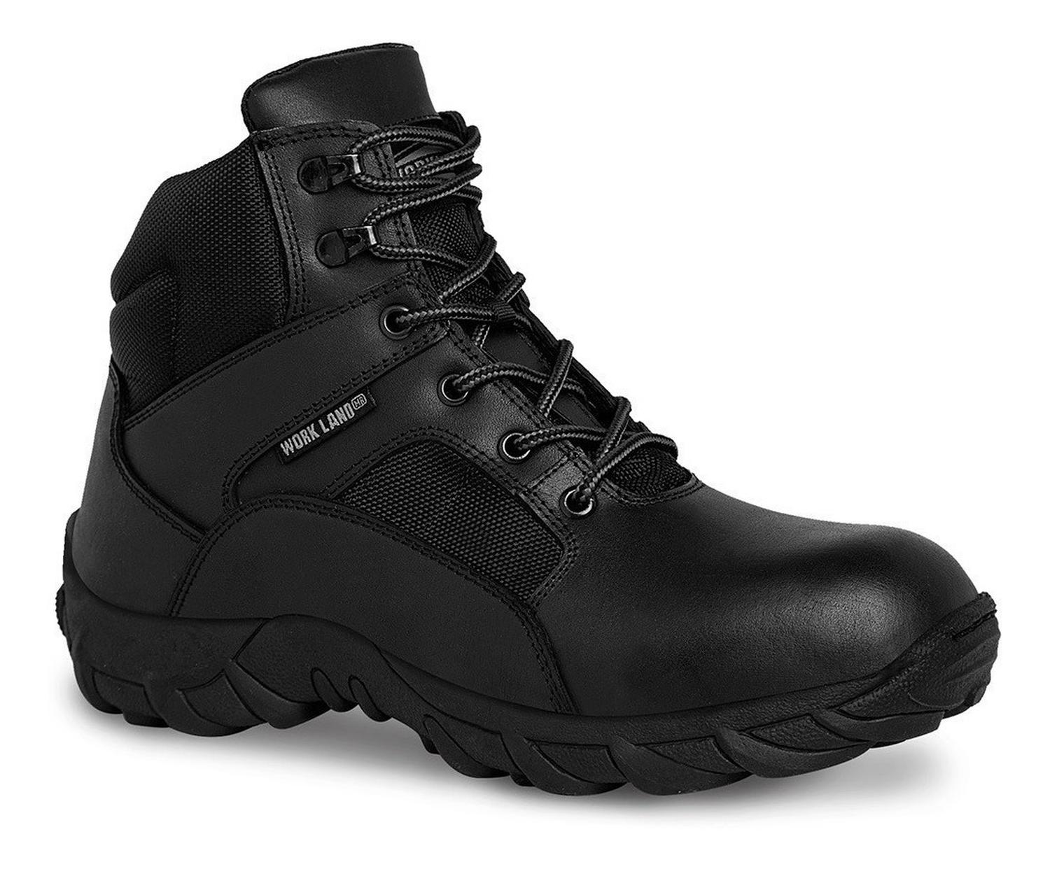 Botas Tácticas Seguridad Industrial para Hombre de Piel Napa Negro