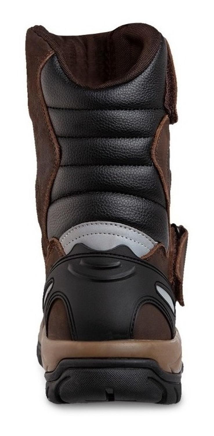 Workland Men's Motorcycle Biker Boots - Brown Leather, Size 7.5 CA, With Reflective Panels & Shift Pad - View #3